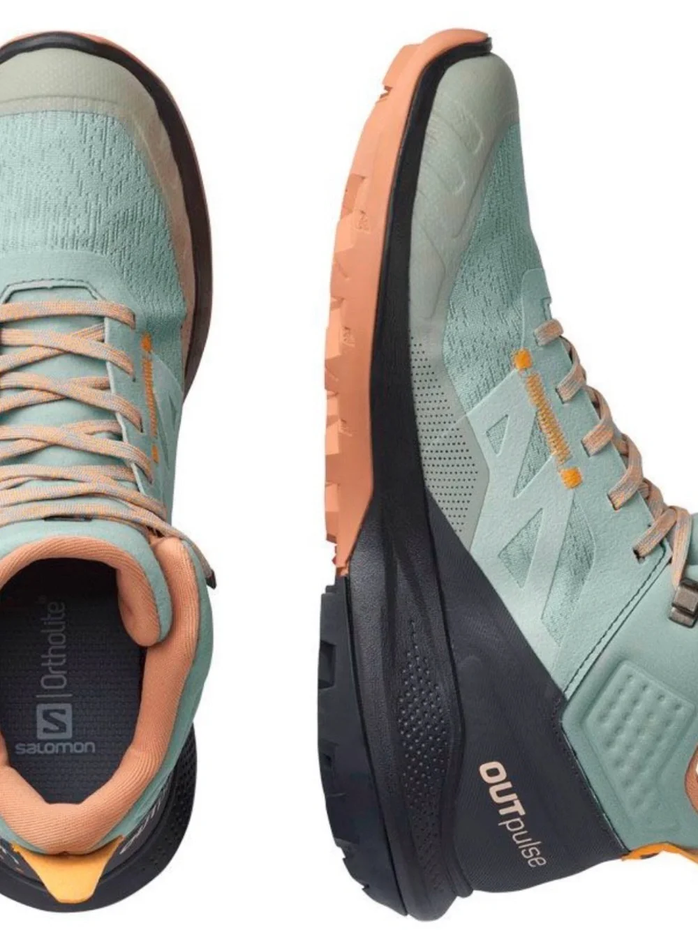 Salomon Mint and Peach Women's Trail Running Shoes